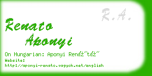 renato aponyi business card